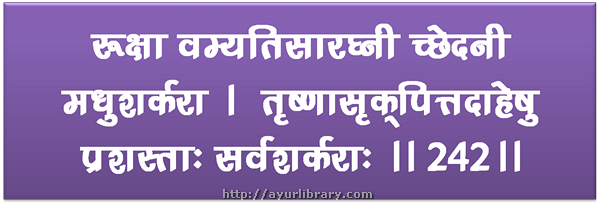 242th verse - Charaka Samhita Sutra Chapter 27