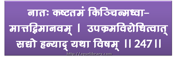 247th verse - Charaka Samhita Sutra Chapter 27
