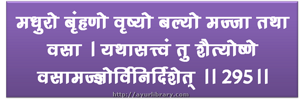 295th verse - Charaka Samhita Sutra Chapter 27