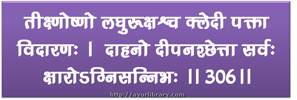 306th verse - Charaka Samhita Sutra Chapter 27