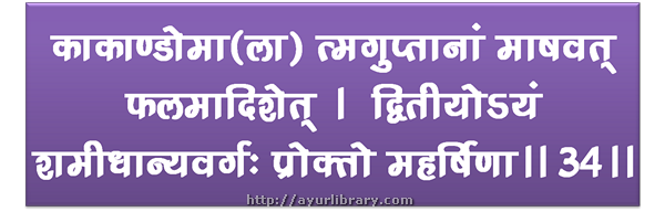 34th verse - Charaka Samhita Sutra Chapter 27