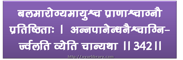 342th verse - Charaka Samhita Sutra Chapter 27