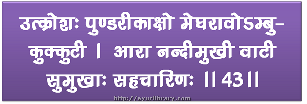 43rd verse - Charaka Samhita Sutra Chapter 27