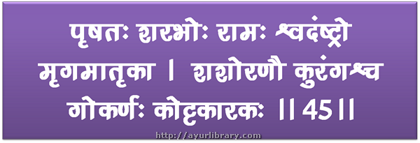 45th verse - Charaka Samhita Sutra Chapter 27