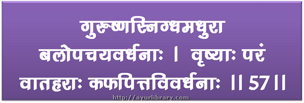 57th verse - Charaka Samhita Sutra Chapter 27