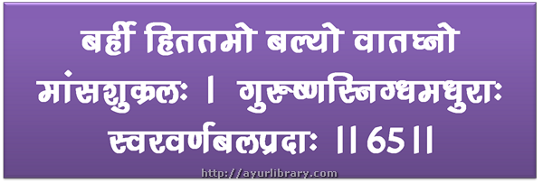 65th verse - Charaka Samhita Sutra Chapter 27