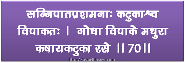 70th verse - Charaka Samhita Sutra Chapter 27