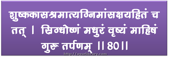 80th verse - Charaka Samhita Sutra Chapter 27