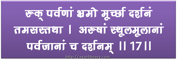 22nd verse - Charaka Samhita Sutra Chapter 28