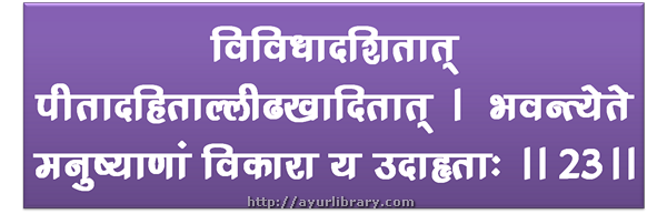 28th verse - Charaka Samhita Sutra Chapter 28