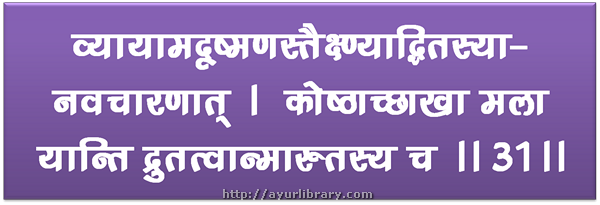36th verse - Charaka Samhita Sutra Chapter 28