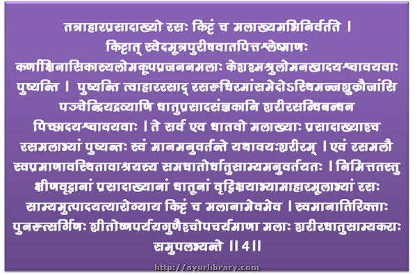 4th verse - Charaka Samhita Sutra Chapter 28