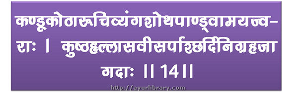 14th verse - Charaka Samhita Sutra Chapter 7
