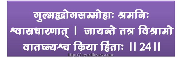 24th verse - Charaka Samhita Sutra Chapter 7