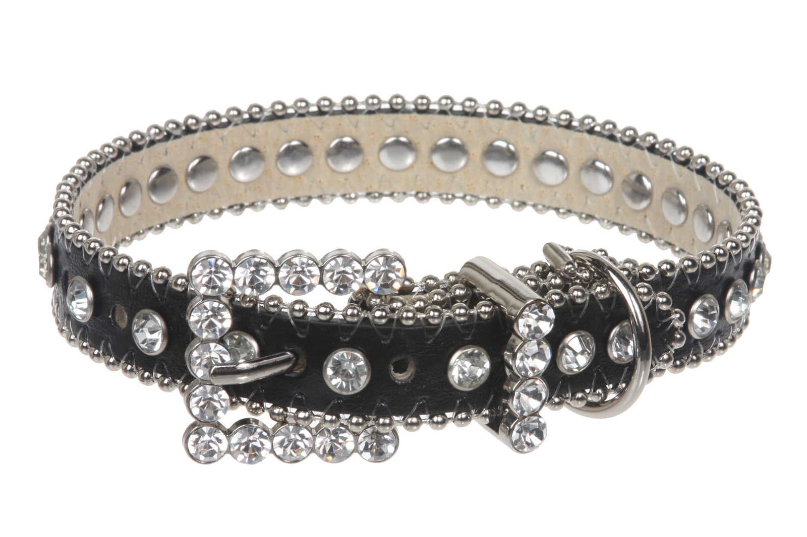 3/4" (20 mm) Metallic Rhinestone Dog Collar - Picture 11 of 11