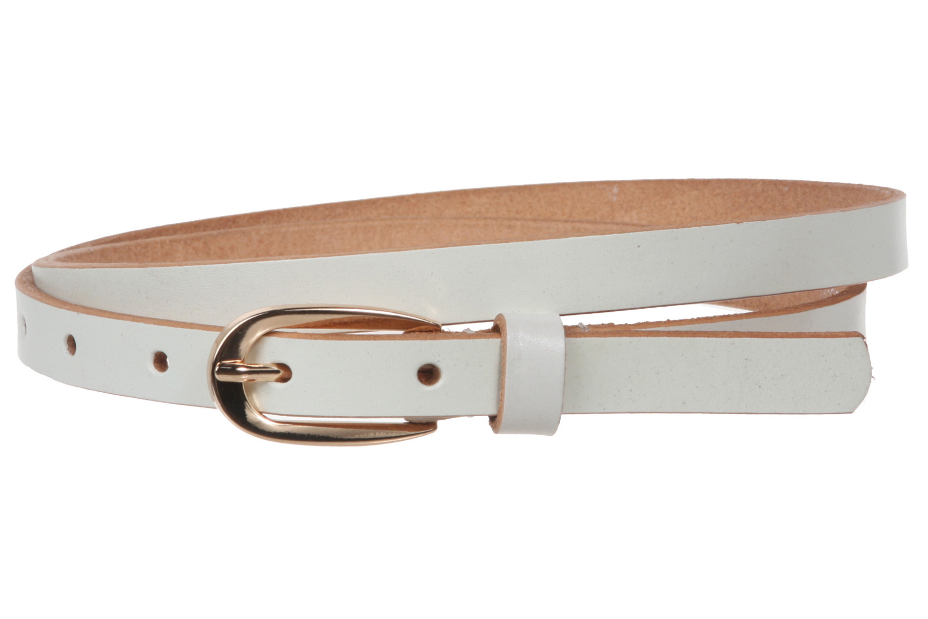 Women's 1/2" (13 mm) Skinny Cowhide Full Grain Leather Dress Belt - Picture 34 of 42