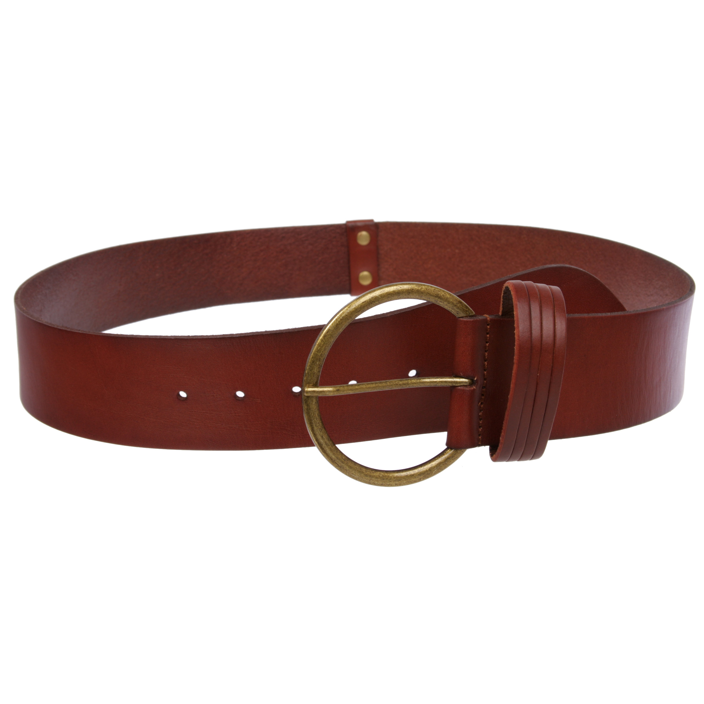 Women's High Waist Round Full Grain Taper Leather Belt eBay