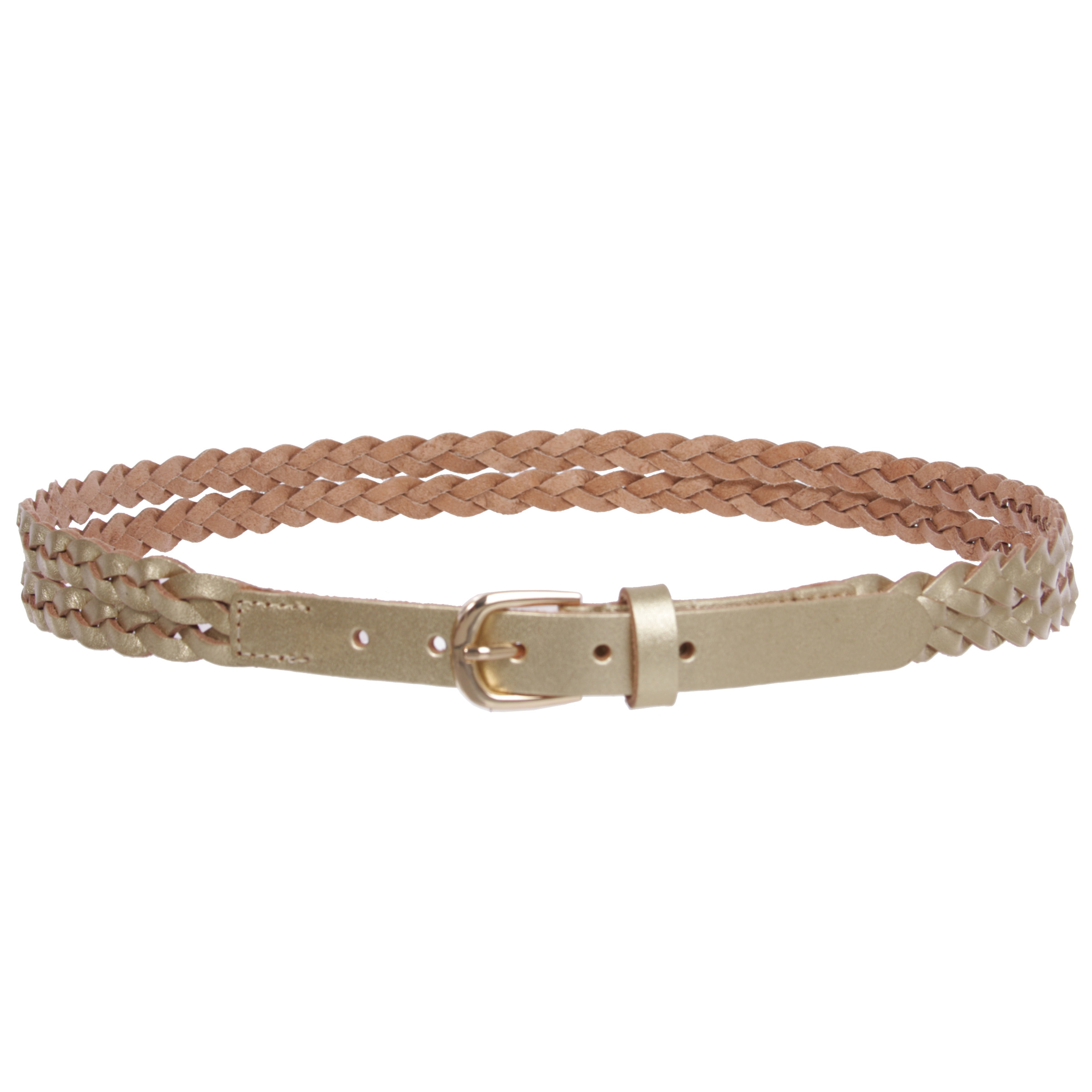 Women's Combinative Casual Leather Braided Double Belt - Picture 18 of 38