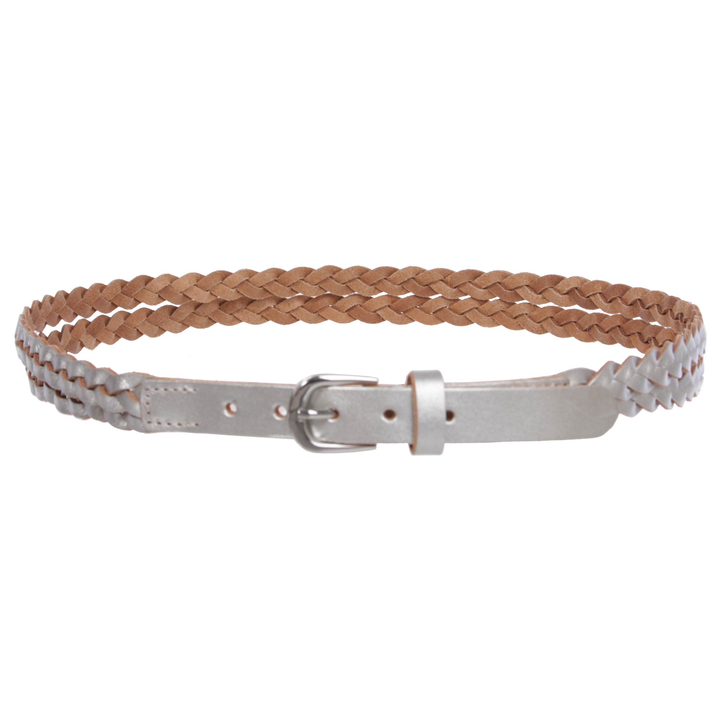 Women's Combinative Casual Leather Braided Double Belt - Picture 23 of 38