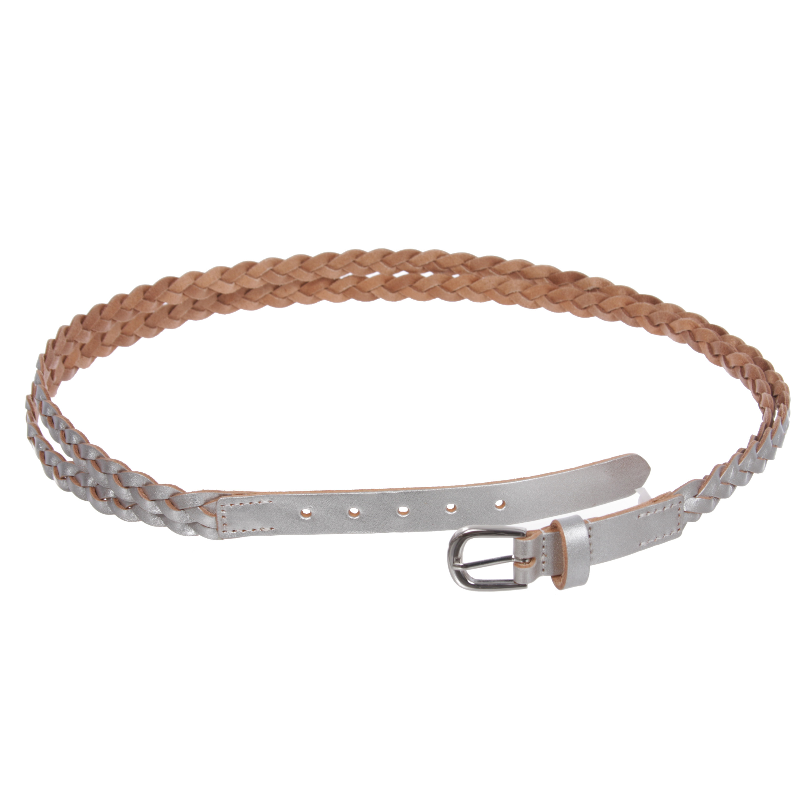 Women's Combinative Casual Leather Braided Double Belt - Picture 26 of 38