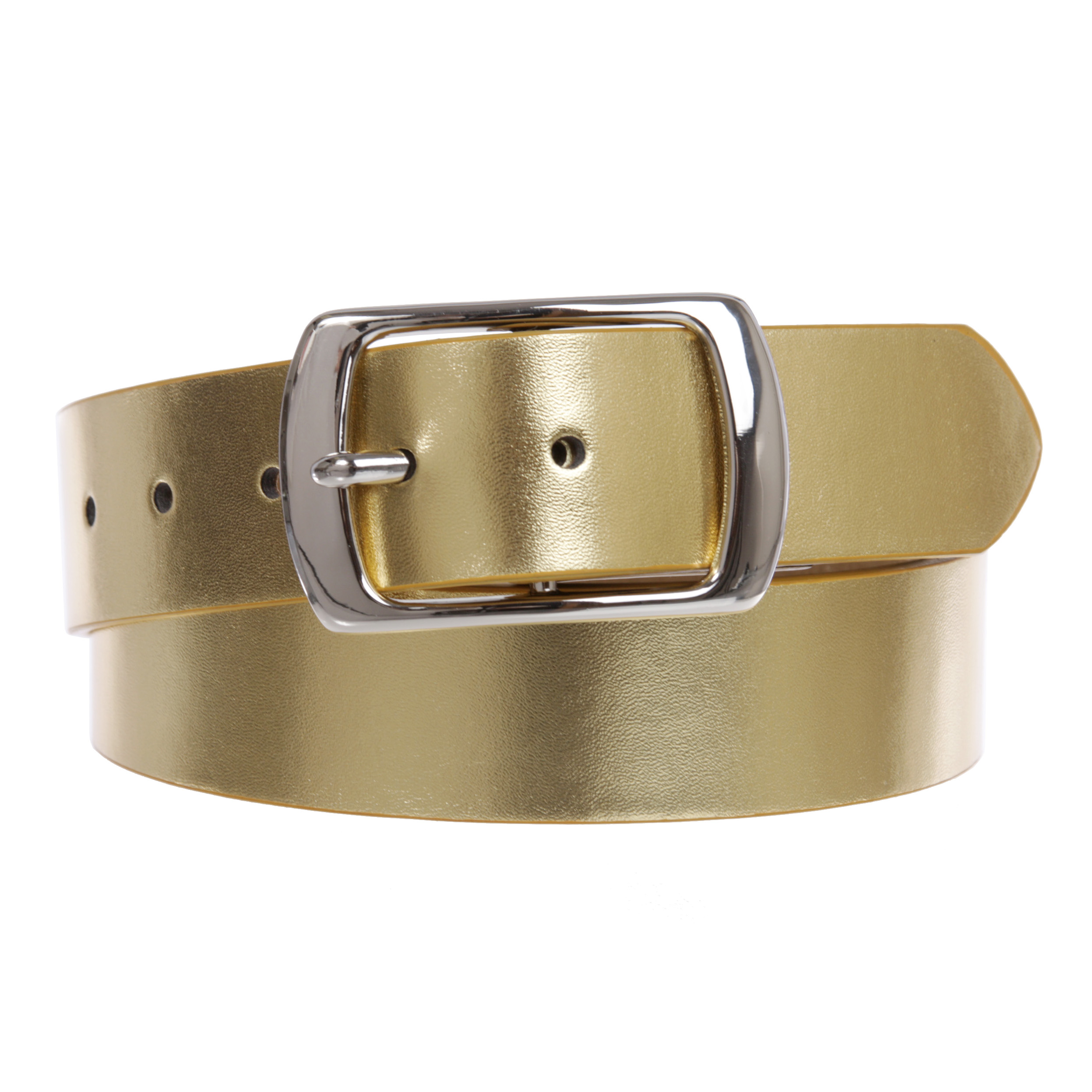 Women Casual PU Leather Dress Belt With Square Single Prong Buckle - Picture 13 of 44