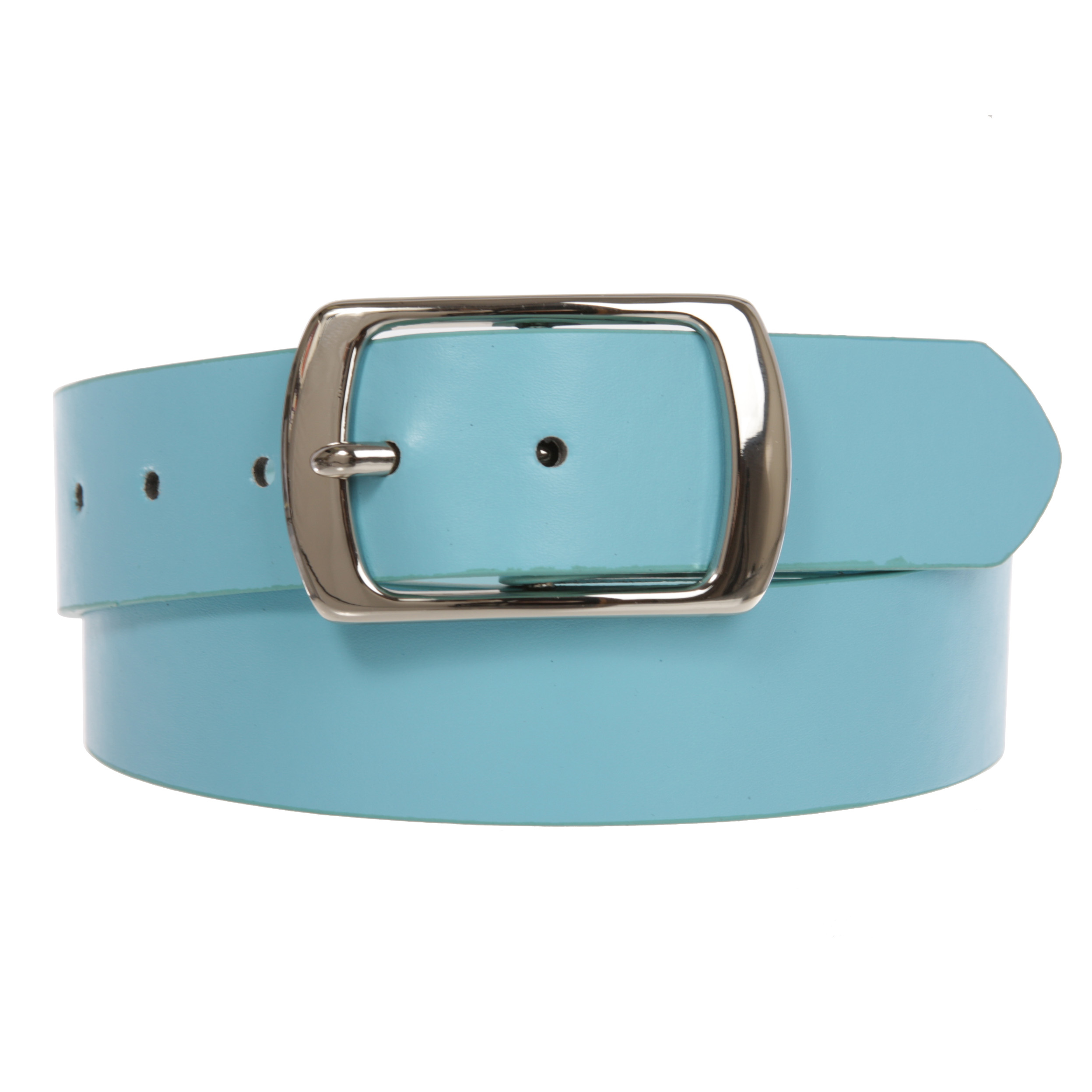 Women Casual PU Leather Dress Belt With Square Single Prong Buckle - Picture 21 of 44