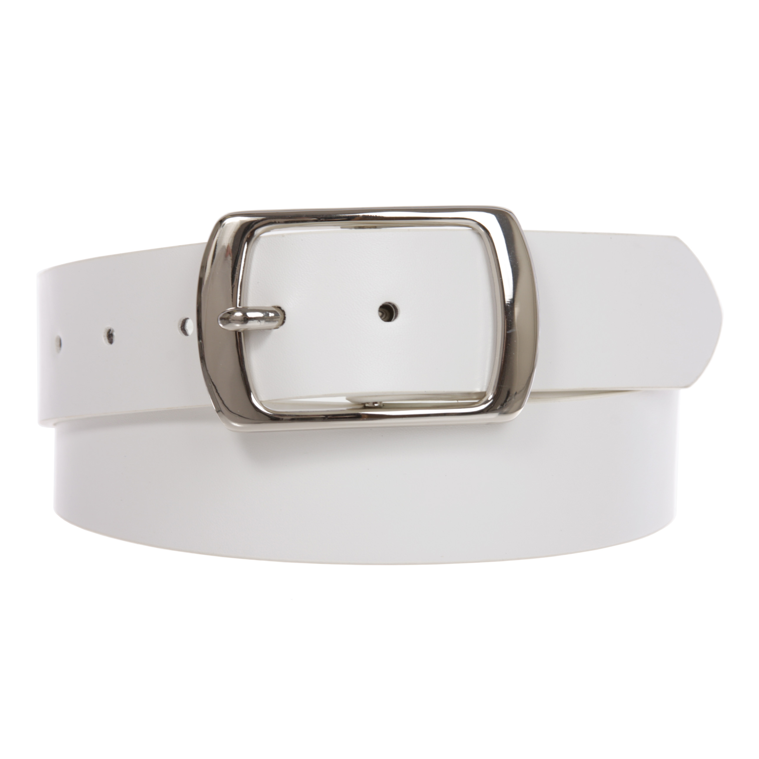 Women Casual PU Leather Dress Belt With Square Single Prong Buckle - Picture 32 of 44