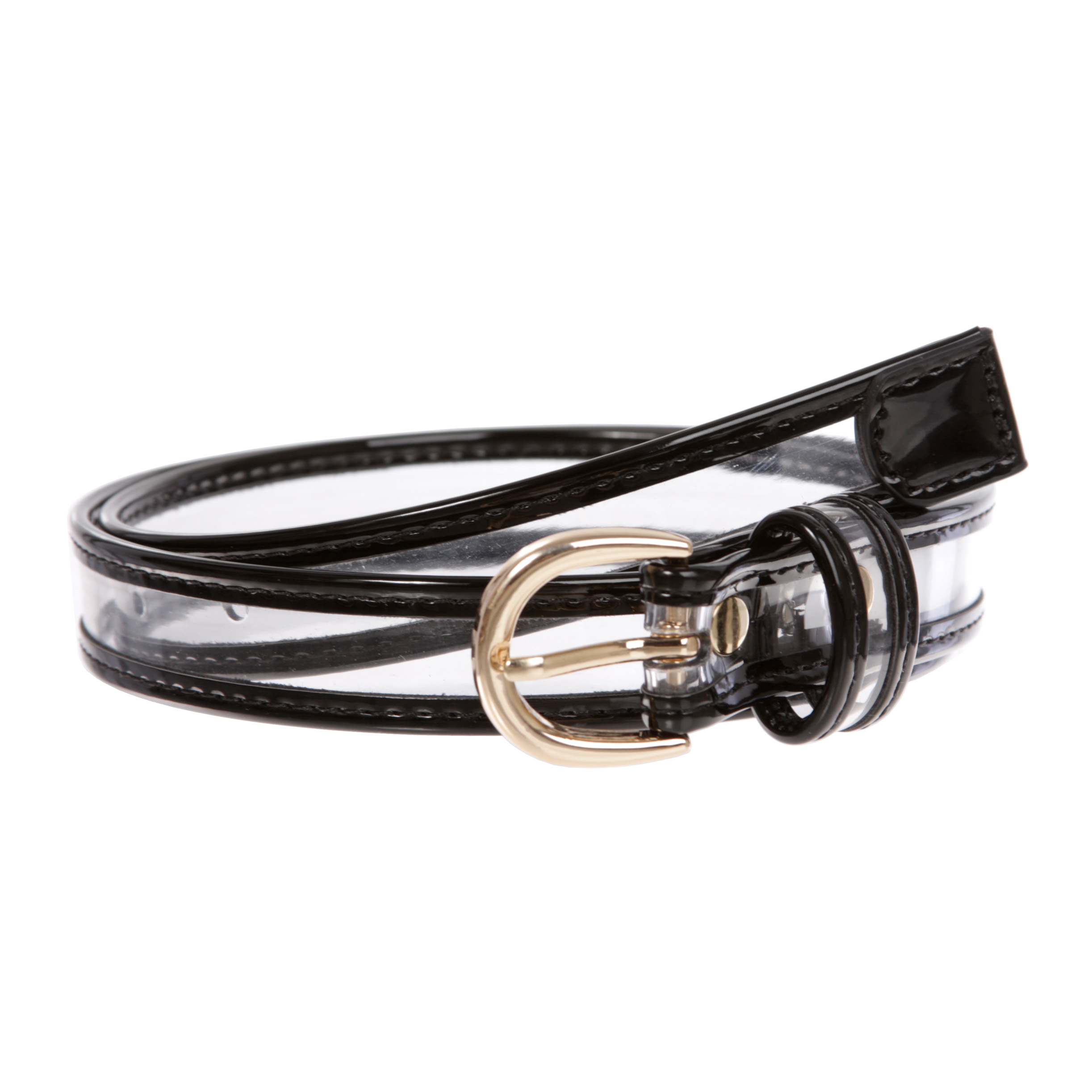 Cintura donna 1" (25 mm) in pelle verniciata trasparente con rifiniture colorate - Foto 41 di 48
