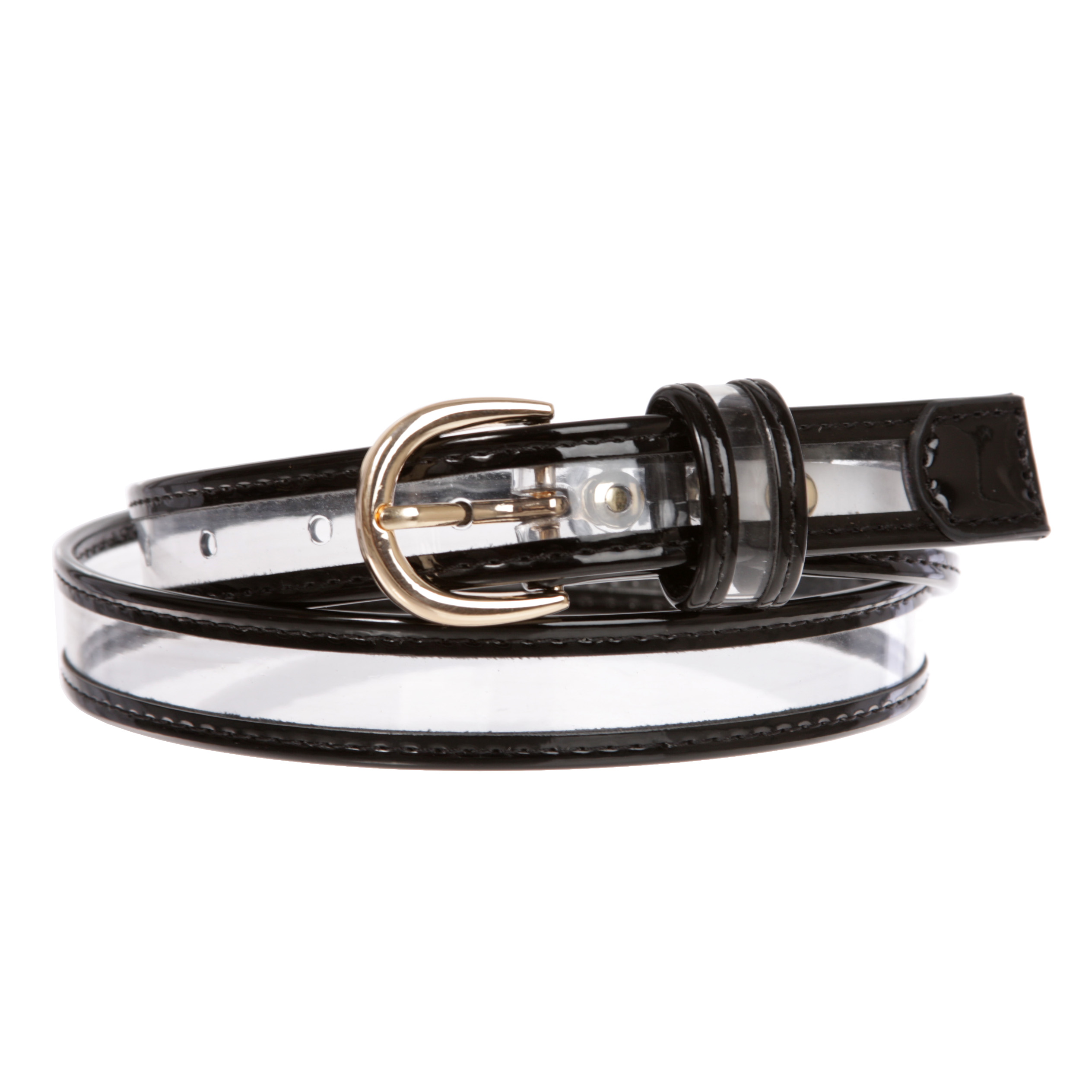 Cintura donna 1" (25 mm) in pelle verniciata trasparente con rifiniture colorate - Foto 42 di 48