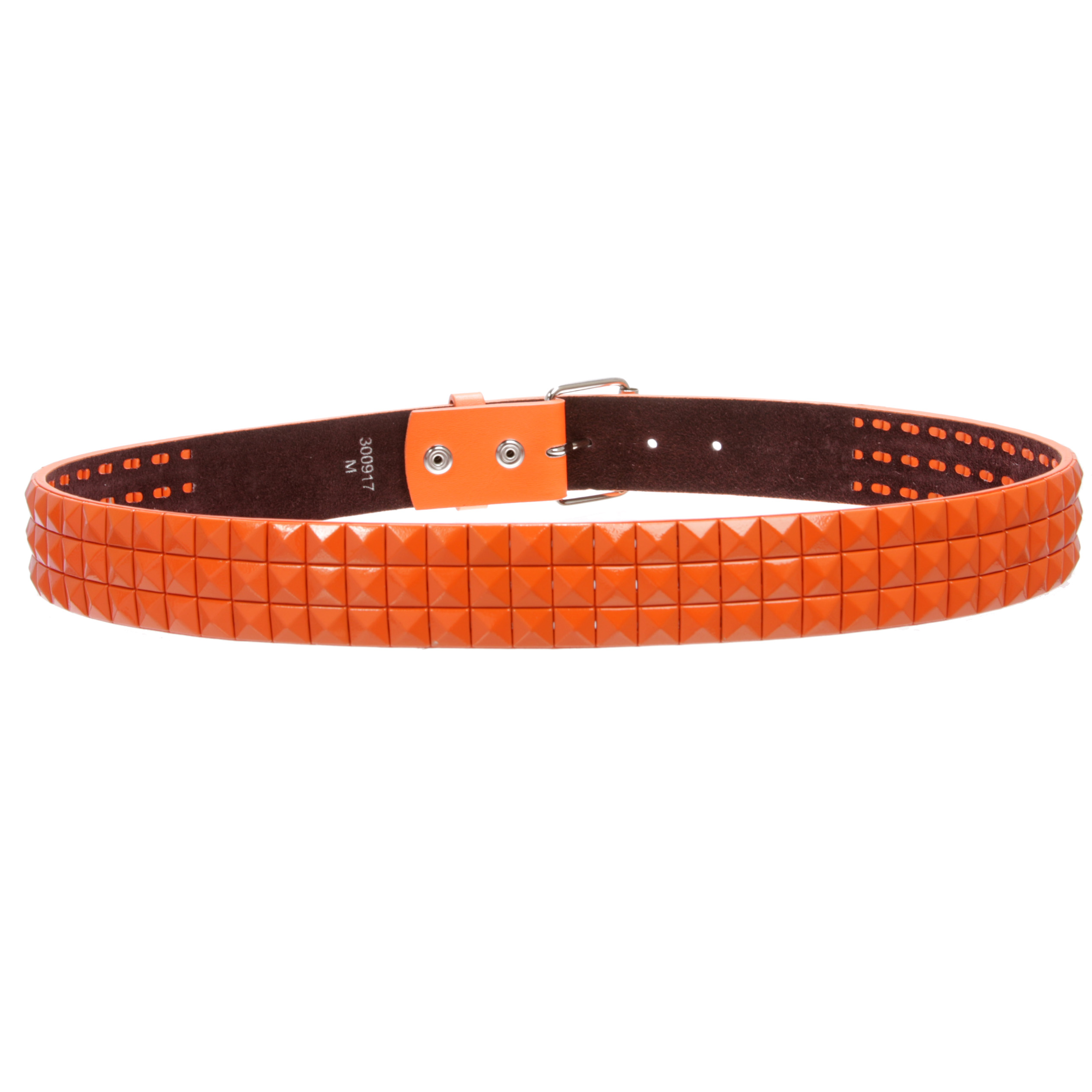 Snap On Solid Color Punk Rock Star Pyramid Studded Checker Board Leather Belt - Picture 31 of 32