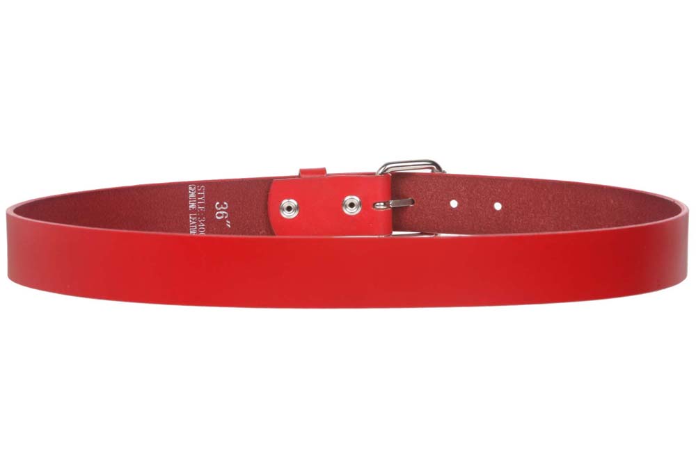 1 1/4" (34 mm) Snap On Standard Plain Full Grain Cow High Leather Belt - Picture 16 of 40