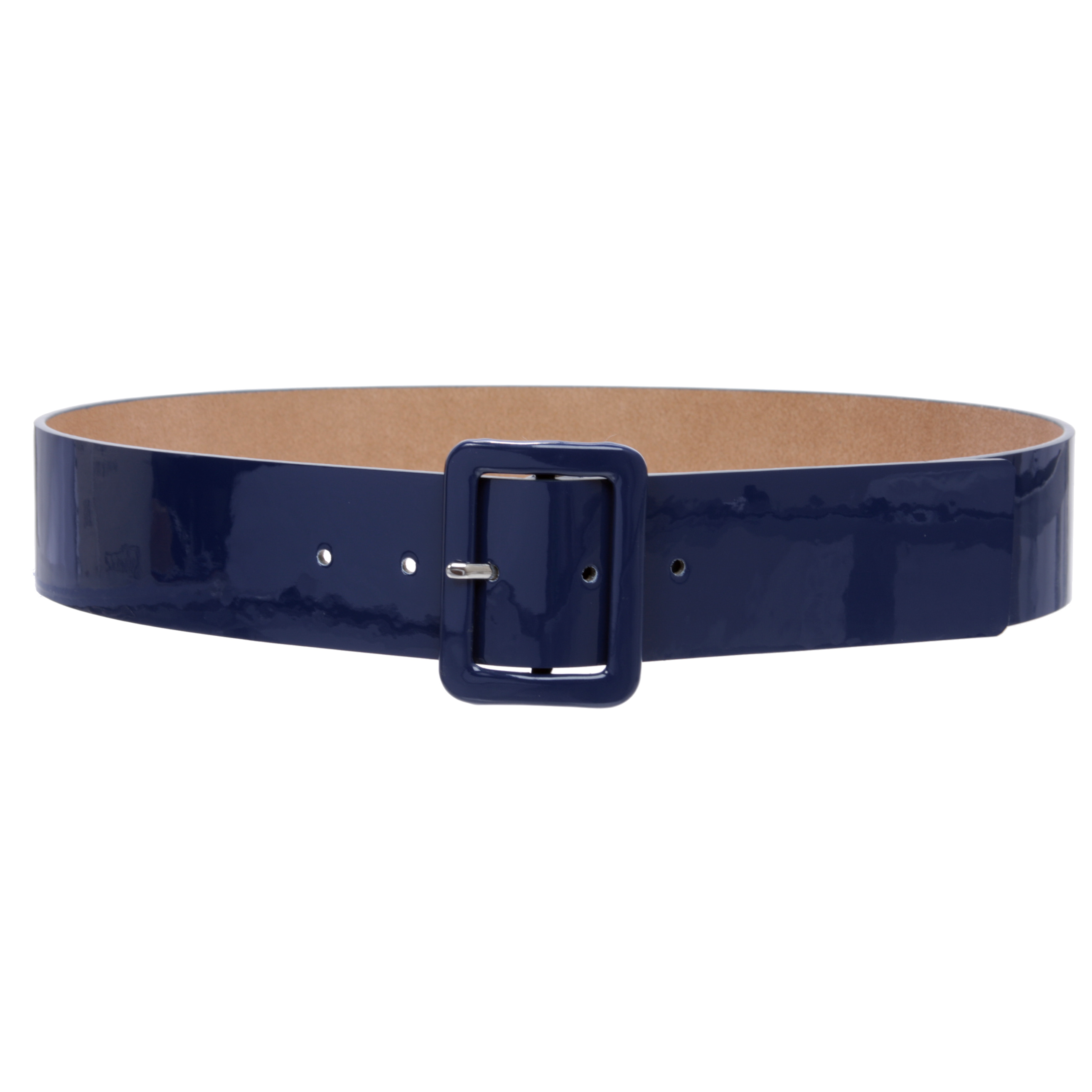 Women's High Waist Patent Leather Wide Fashion Square Belt - Picture 25 of 42