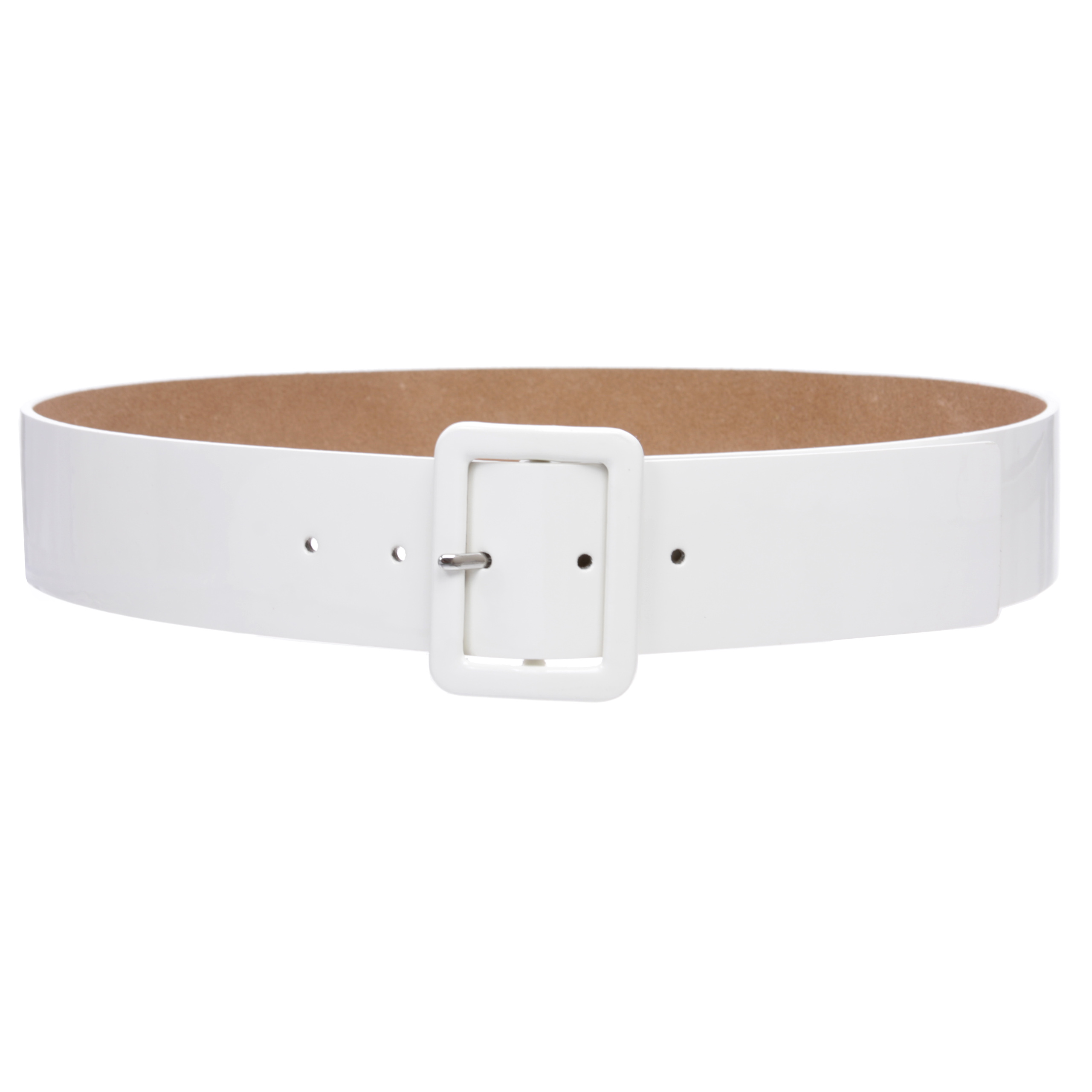 Women's High Waist Patent Leather Wide Fashion Square Belt - Picture 37 of 42