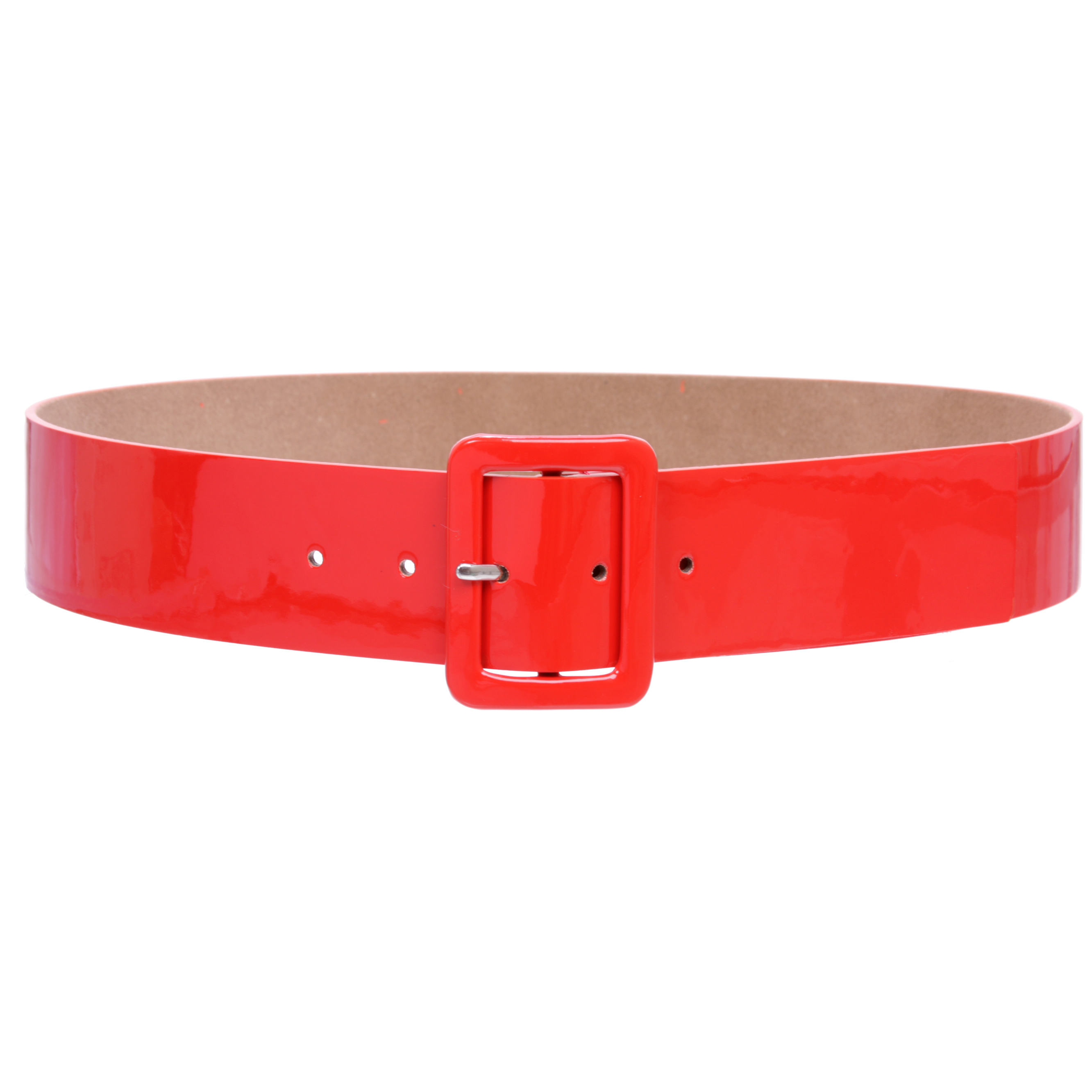 Women's High Waist Patent Leather Wide Fashion Square Belt - Picture 13 of 42