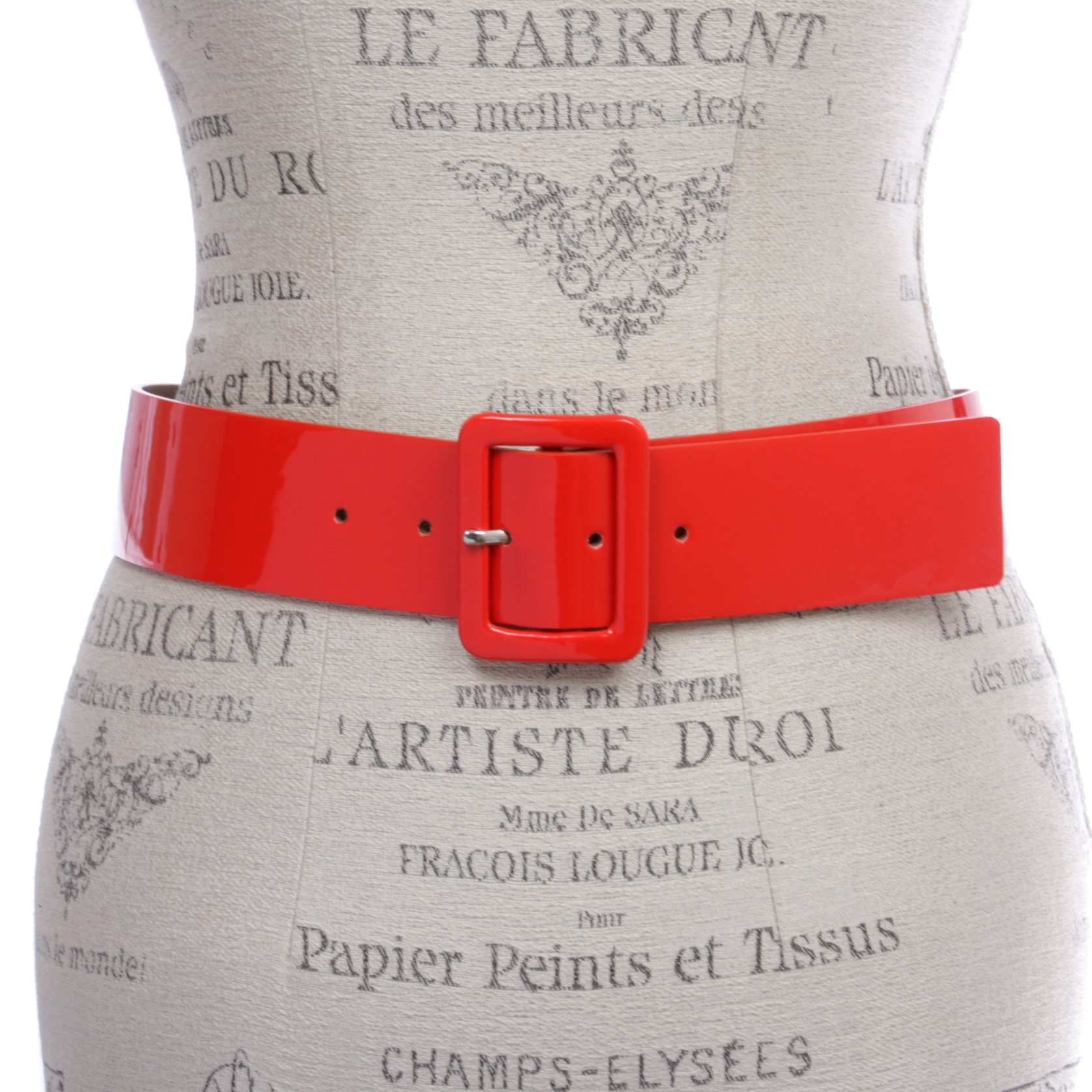 Women's High Waist Patent Leather Wide Fashion Square Belt - Picture 14 of 42