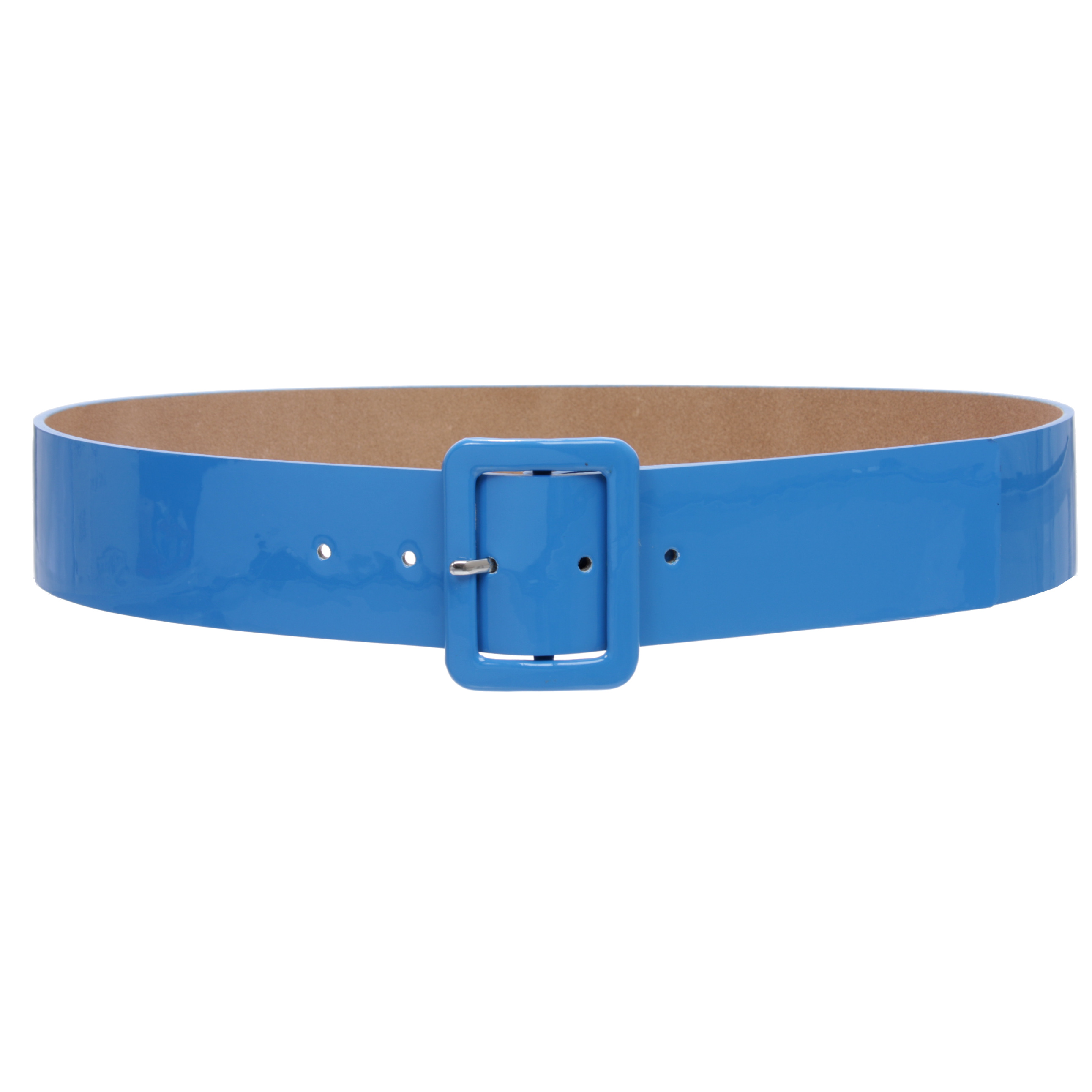 Women's High Waist Patent Leather Wide Fashion Square Belt - Picture 31 of 42