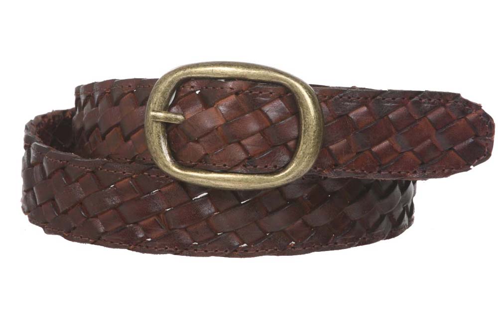 1 1/4" Women's Braided Woven Leather Belt - Picture 19 of 27