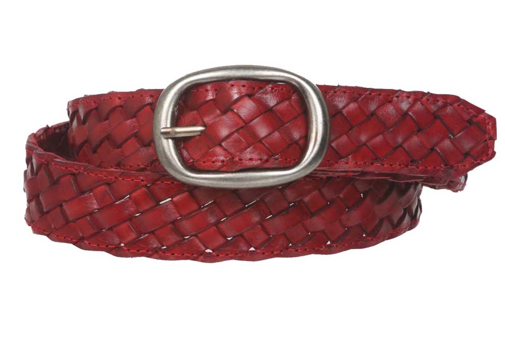 1 1/4" Women's Braided Woven Leather Belt - Picture 13 of 27