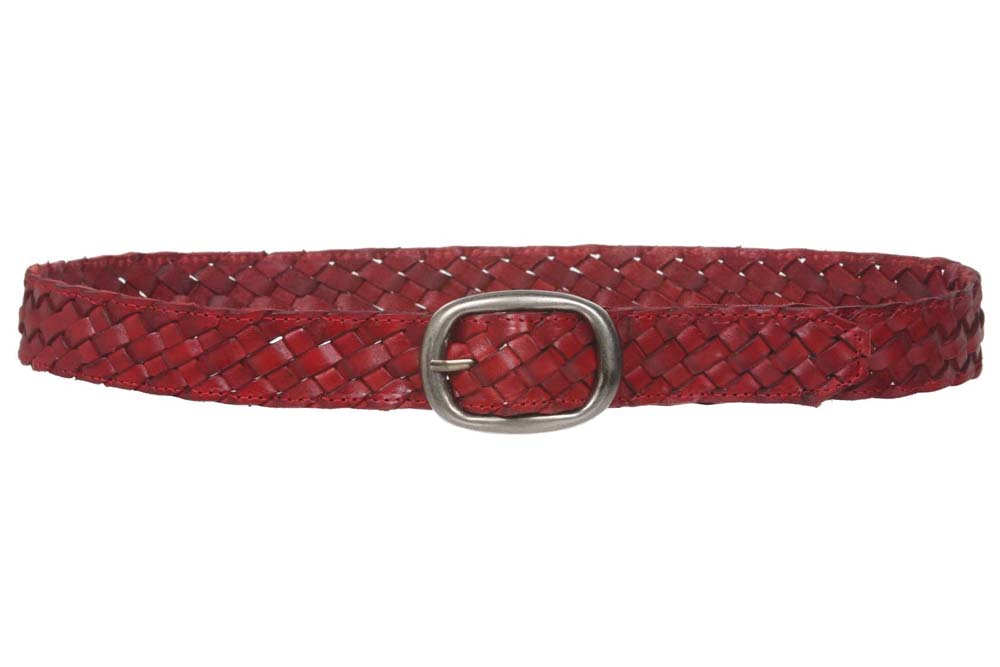 1 1/4" Women's Braided Woven Leather Belt - Picture 15 of 27