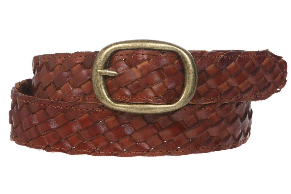 1 1/4" Women's Braided Woven Leather Belt - Picture 16 of 27