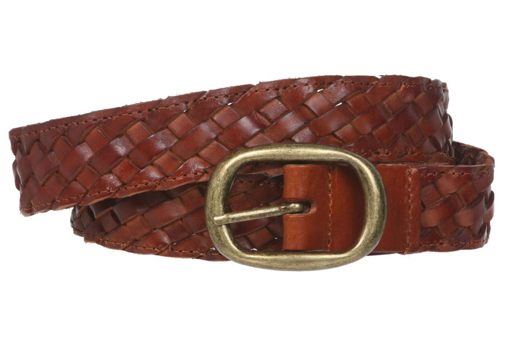 1 1/4" Women's Braided Woven Leather Belt - Picture 17 of 27