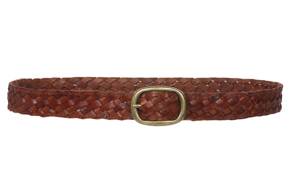 1 1/4" Women's Braided Woven Leather Belt - Picture 18 of 27