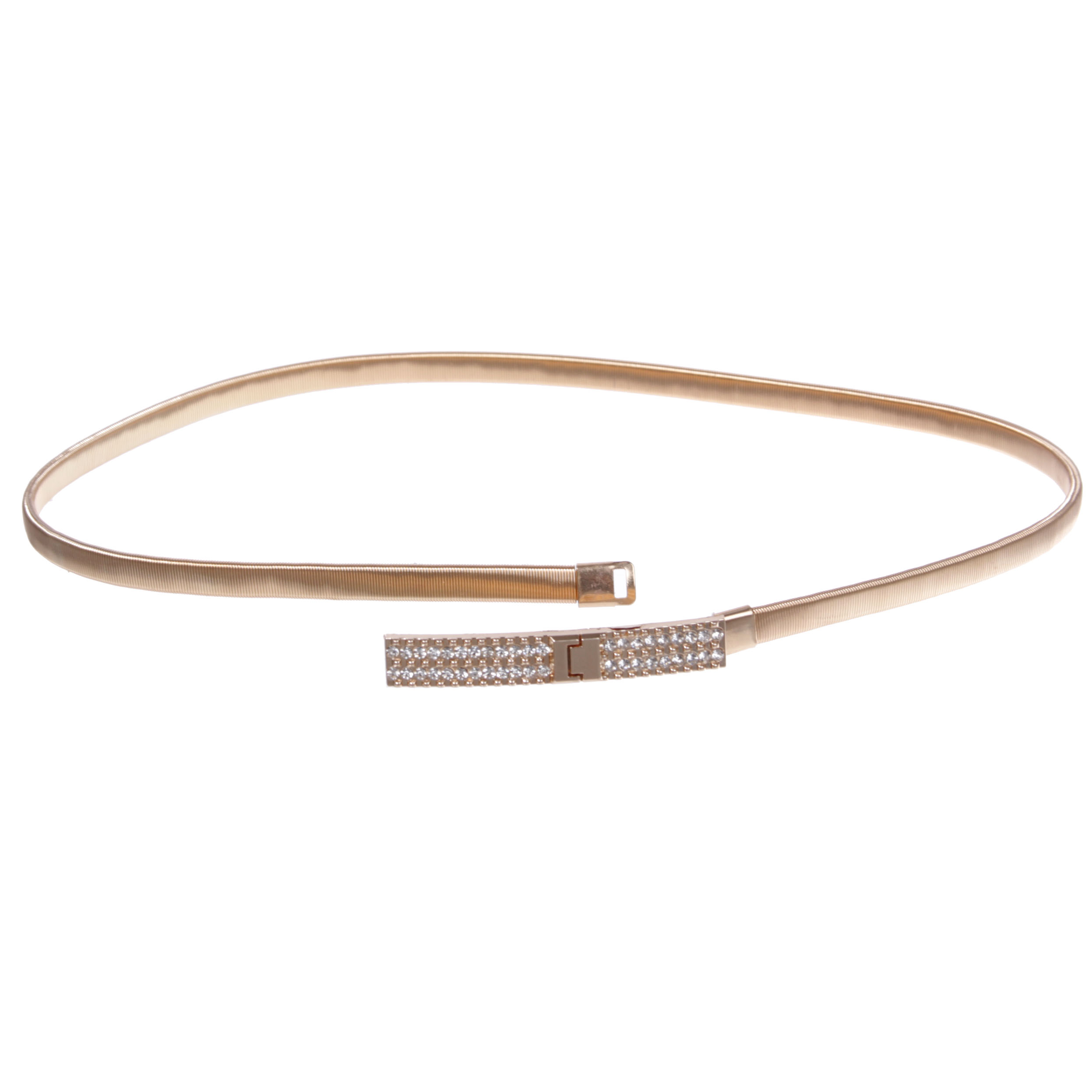 Skinny Rectangular Elastic Chain Punk Wedding Belt Piece  display picture 2
