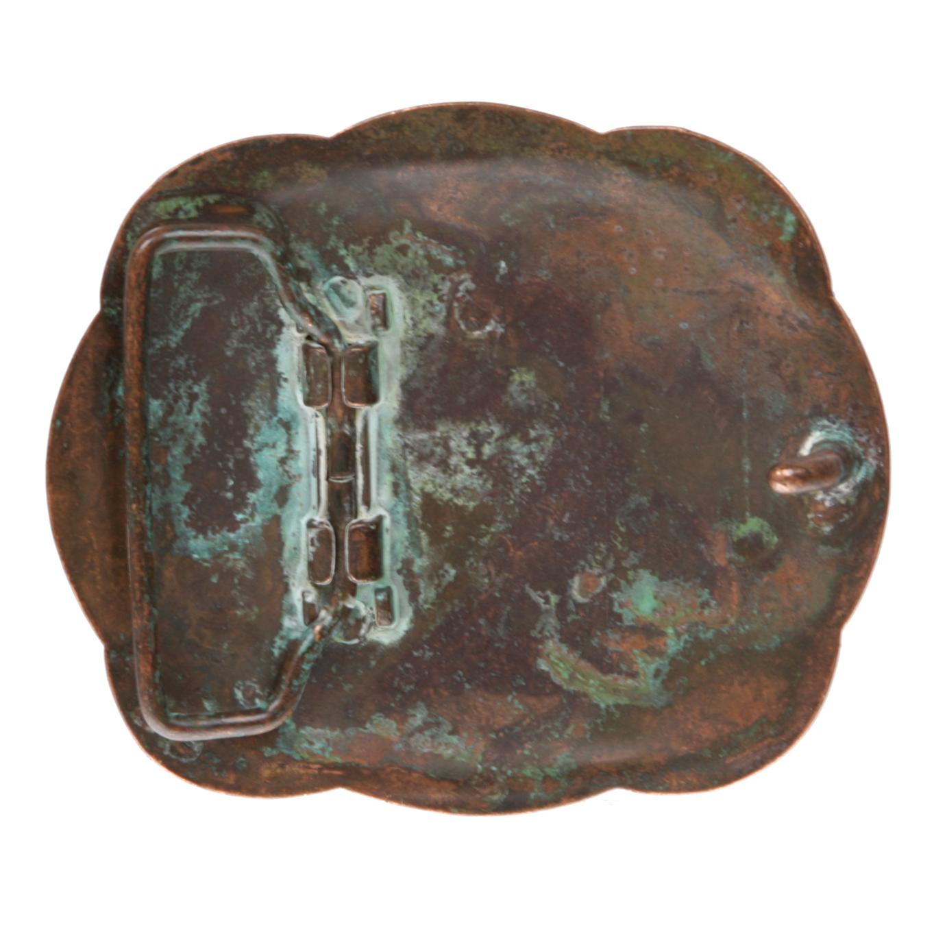 Western Vintage Brass Oval Belt Buckle with Patina on Random Spots eBay