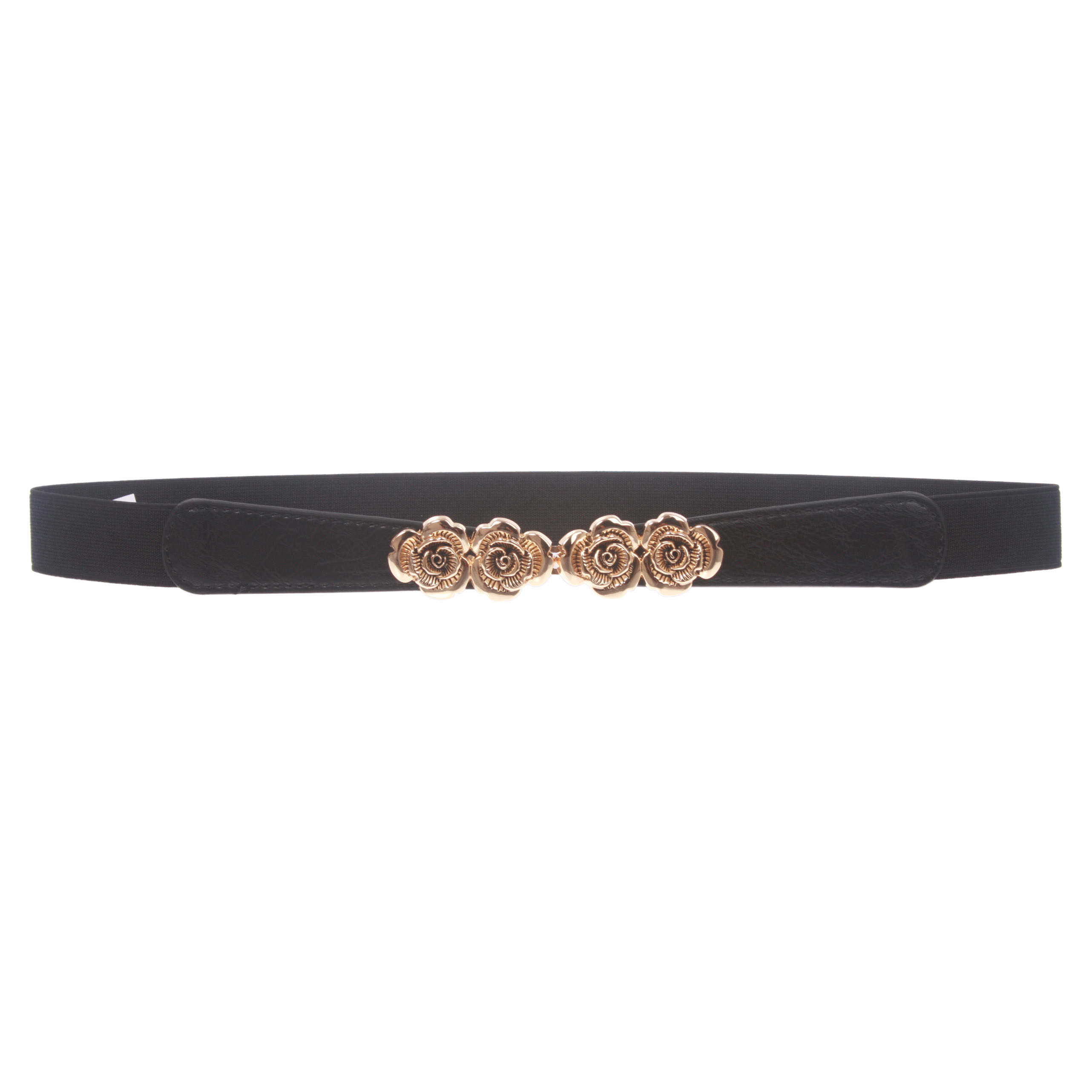 Cinturón elástico ajustado floral de moda rosa cintura alta de 1" para mujer - Imagen 19 de 22