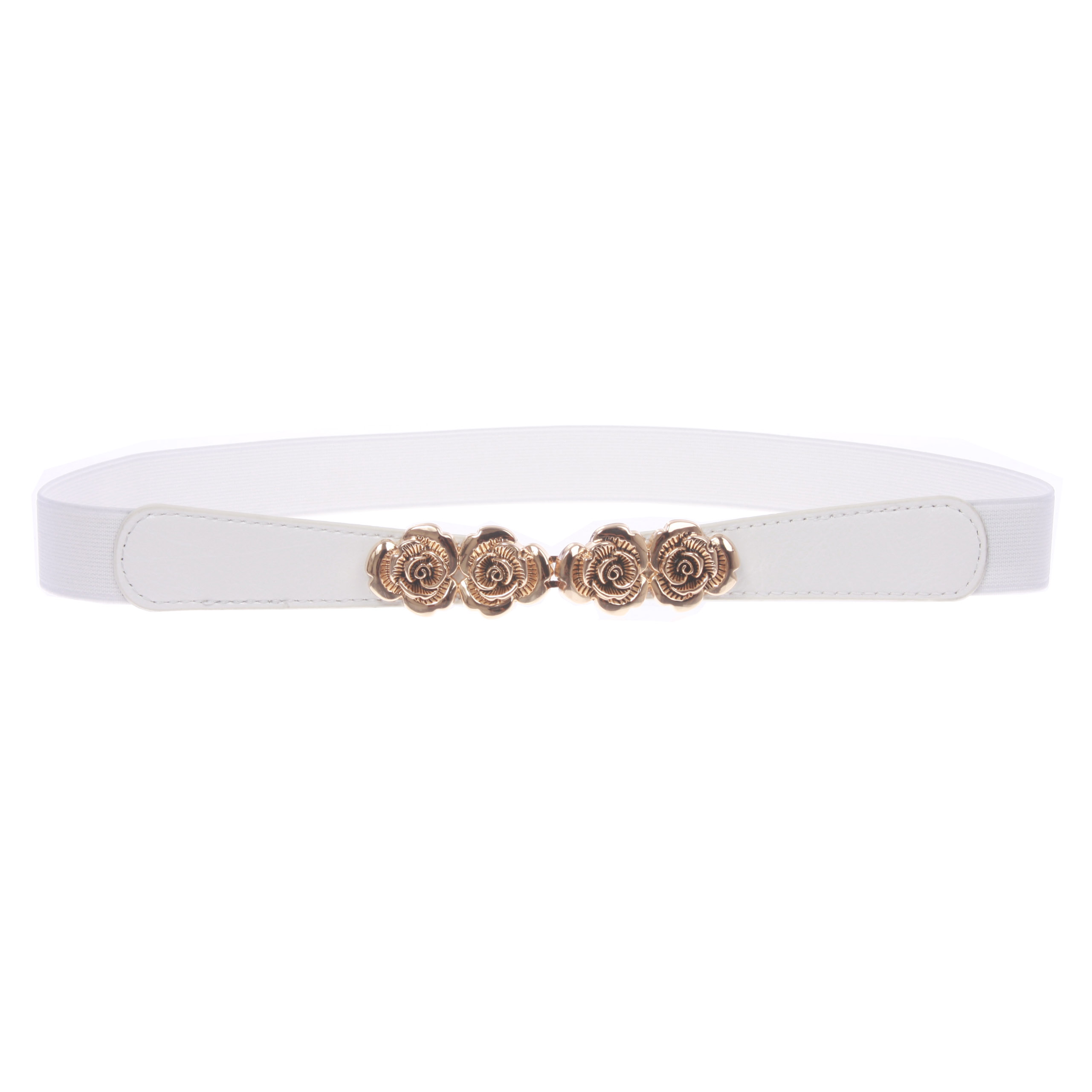 Cinturón elástico ajustado floral de moda rosa cintura alta de 1" para mujer - Imagen 15 de 22