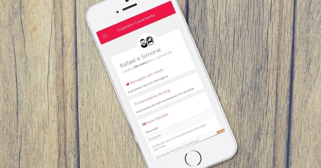 App Organize Casamento