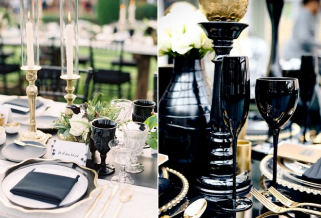Tendência de casamento - cor preta na decoração