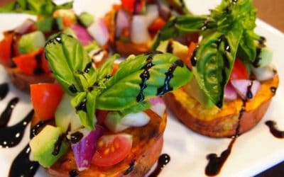 Servir um buffet de casamento vegano