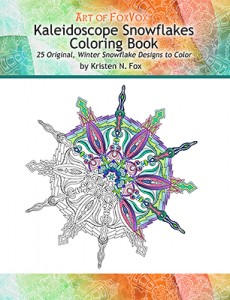 KaleidoscopeSnowflakesColoringBookCoverKristenNFox